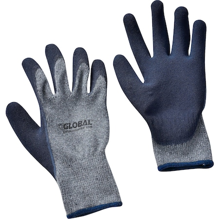 Global Industrial Coated Gloves, Cotton, Polyester, Rubber, Latex, Nitrile, Gray, XL 708349XL